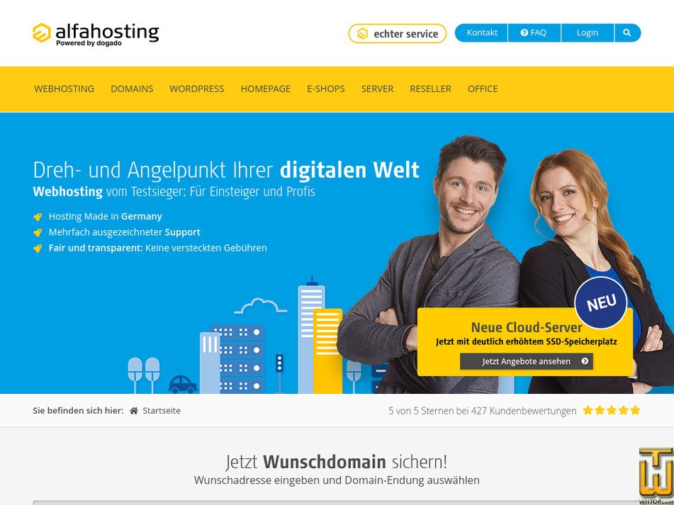 alfahosting.de Bildschirmfoto
