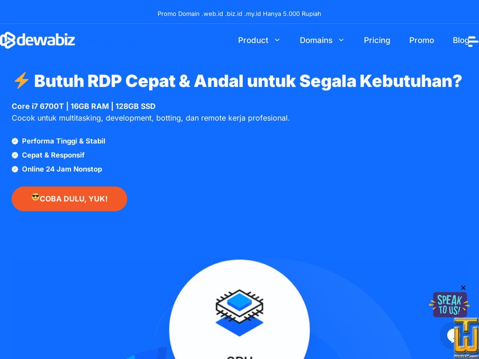 dewabiz.com foto layar