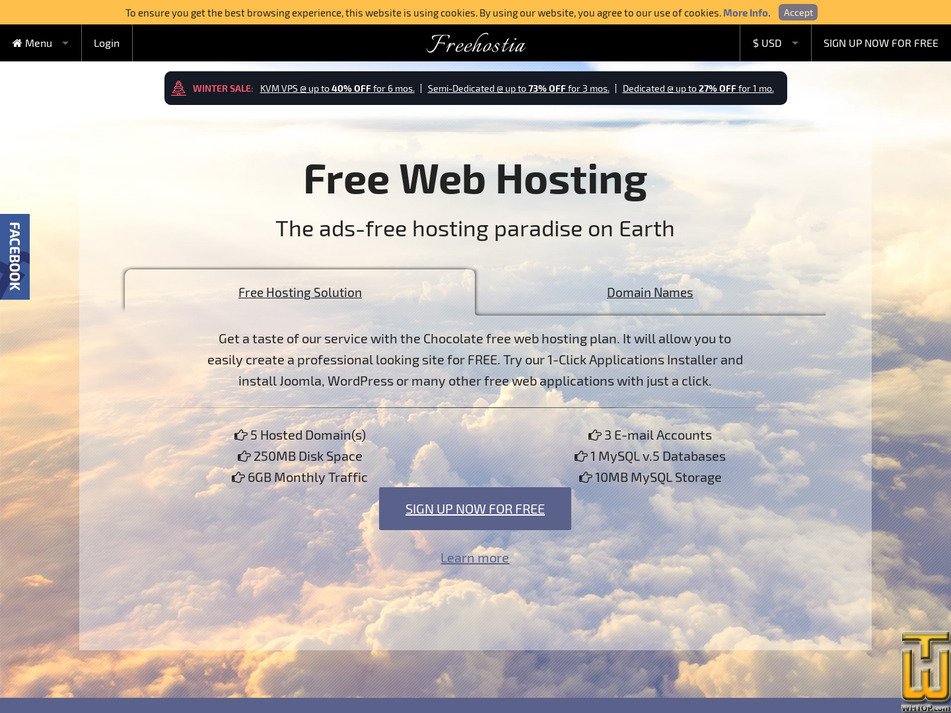 freehostia.com screenshot