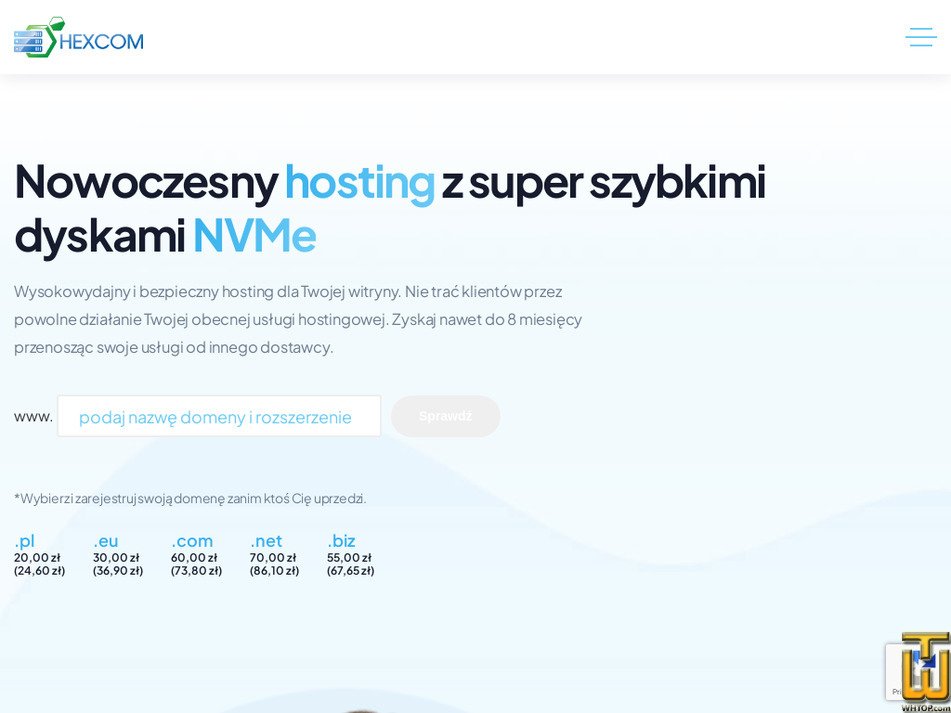 hexcom.pl zrzut ekranu