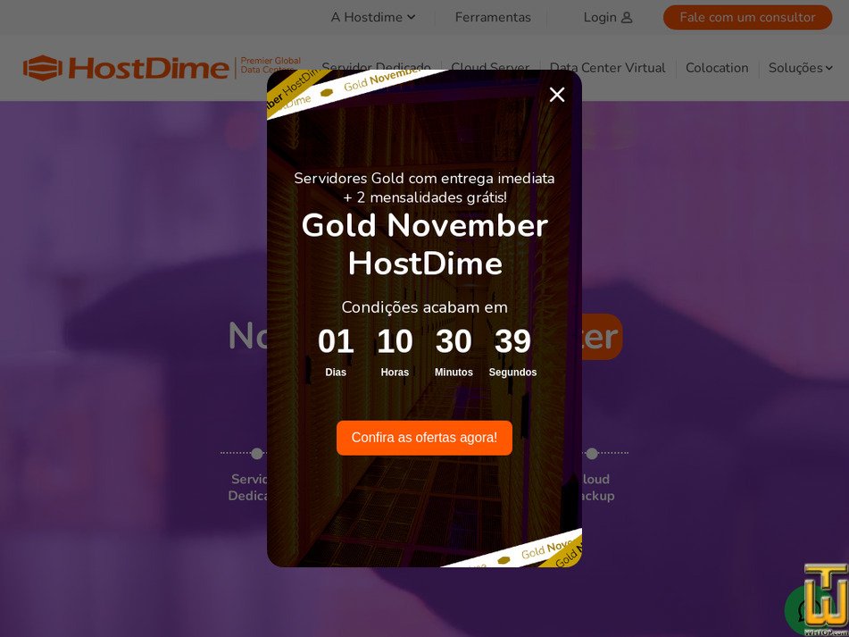 hostdime.com.br screenshot