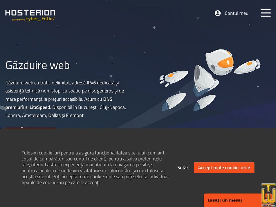 hosterion.ro captură ecran