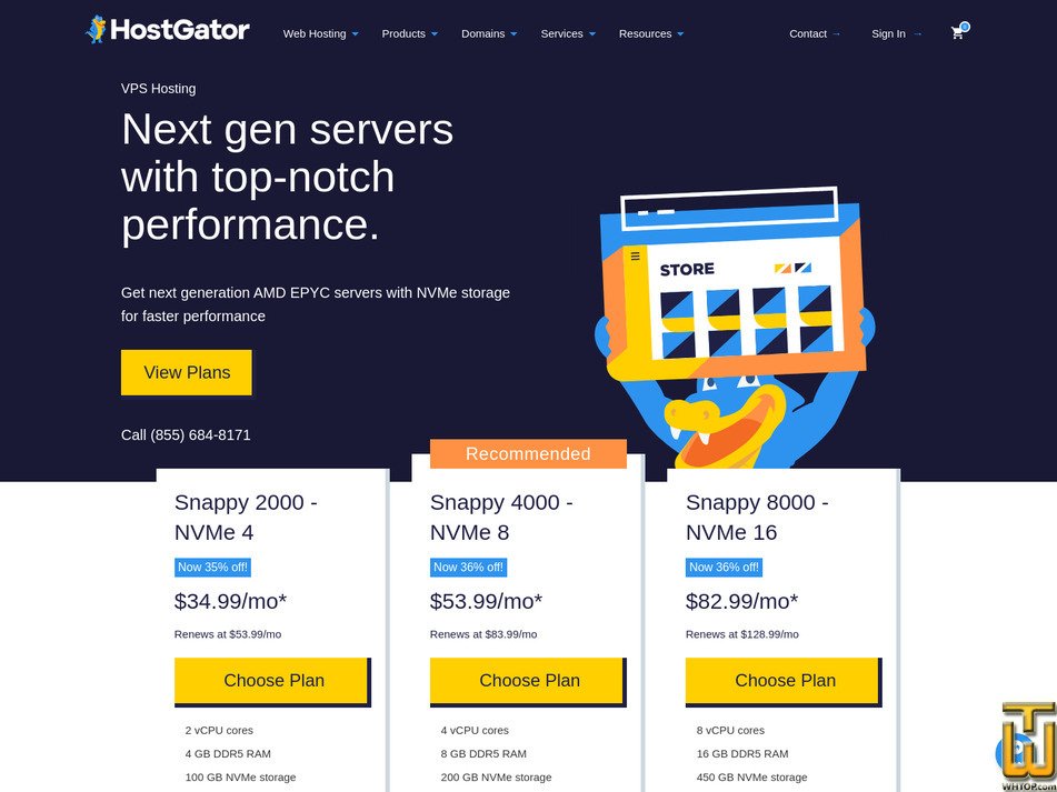 Taken on 3 July, 2025 screenshot of Snappy 2000 - NVMe 4 from hostgator.com