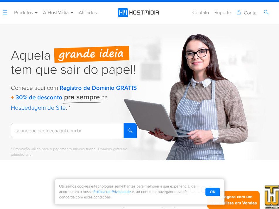 hostmidia.com.br screenshot