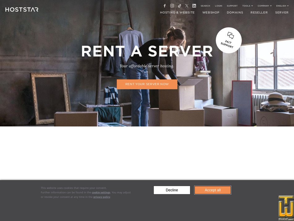 Taken on 30 September, 2025 screenshot of VirtualEntry from hoststar.ch