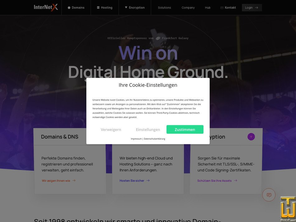 internetx.com Bildschirmfoto