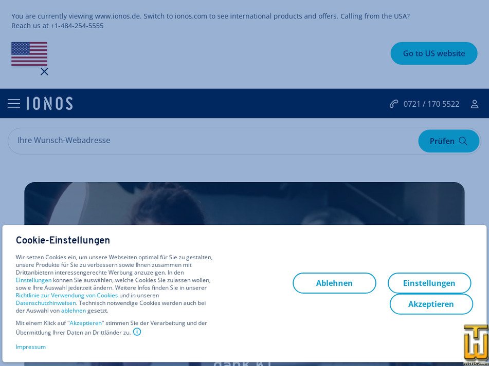 ionos.de Bildschirmfoto