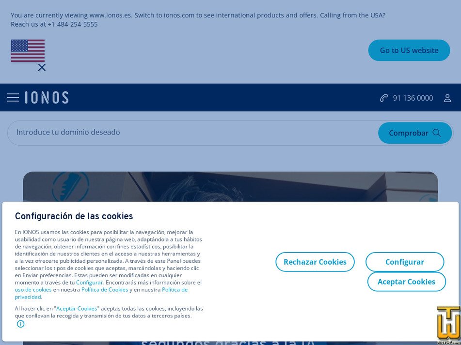 ionos.es captura de pantalla