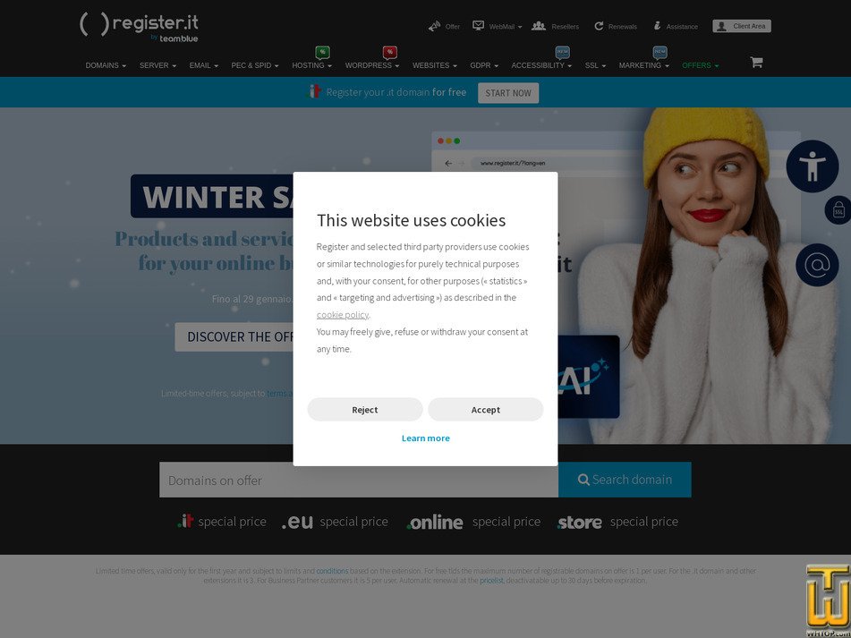 register.it immagine dello schermo