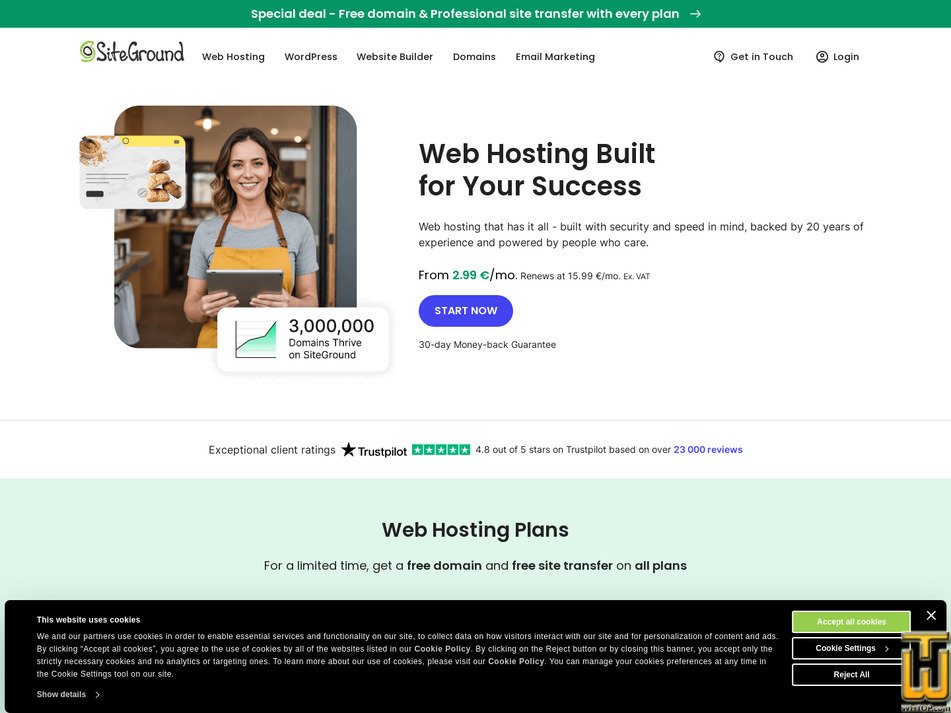 screenshot of GrowBig from siteground.com