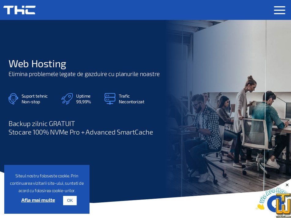 thc.ro captură ecran