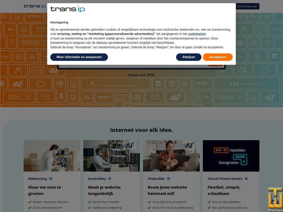 transip.nl screenshot