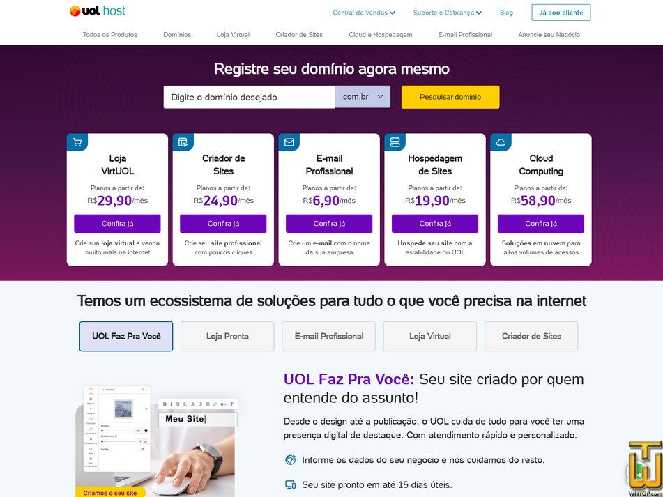 uolhost.uol.com.br screenshot