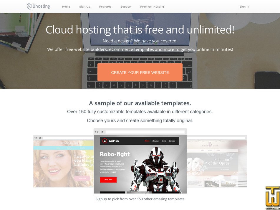 x10hosting.com immagine dello schermo