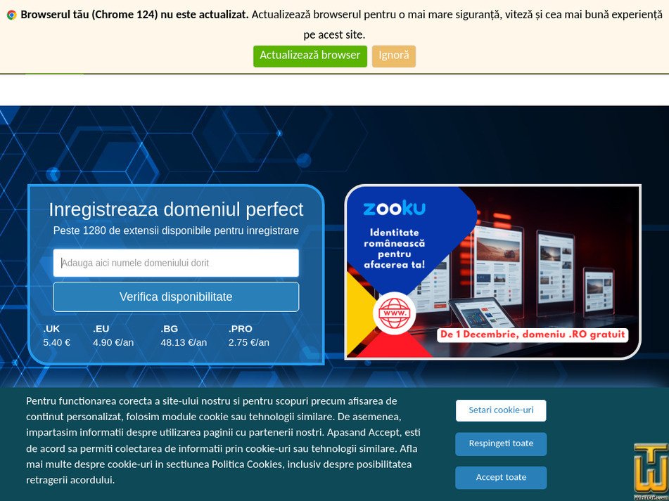 zooku.ro captură ecran